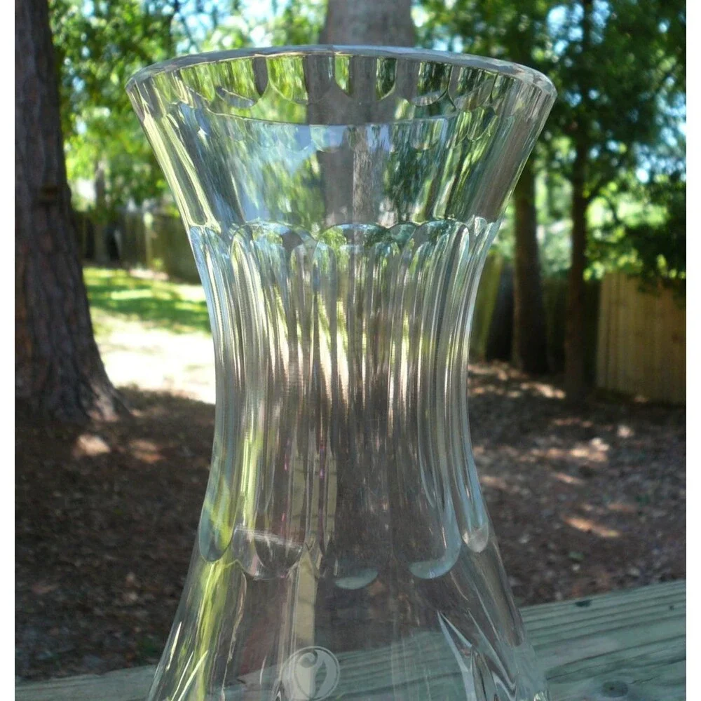 Victoria Gardens Rancho Cucamonga California Crystal Vase 9 5/8